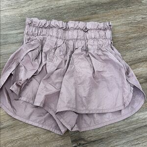 FP MOVEMENT Women's Mauve Ruffle Waist Shorts NWOT